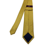 MOSS BROS Men's Yellow and Blue Geometric Tie