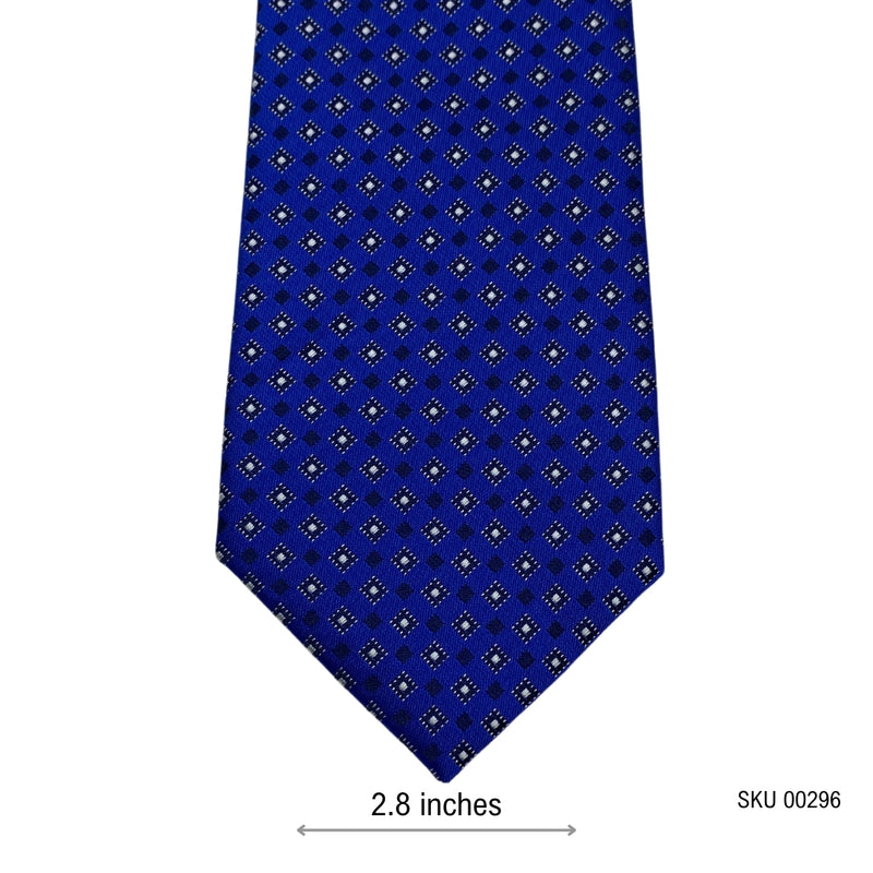 Men's Premium Blue Geometric Pattern Tie