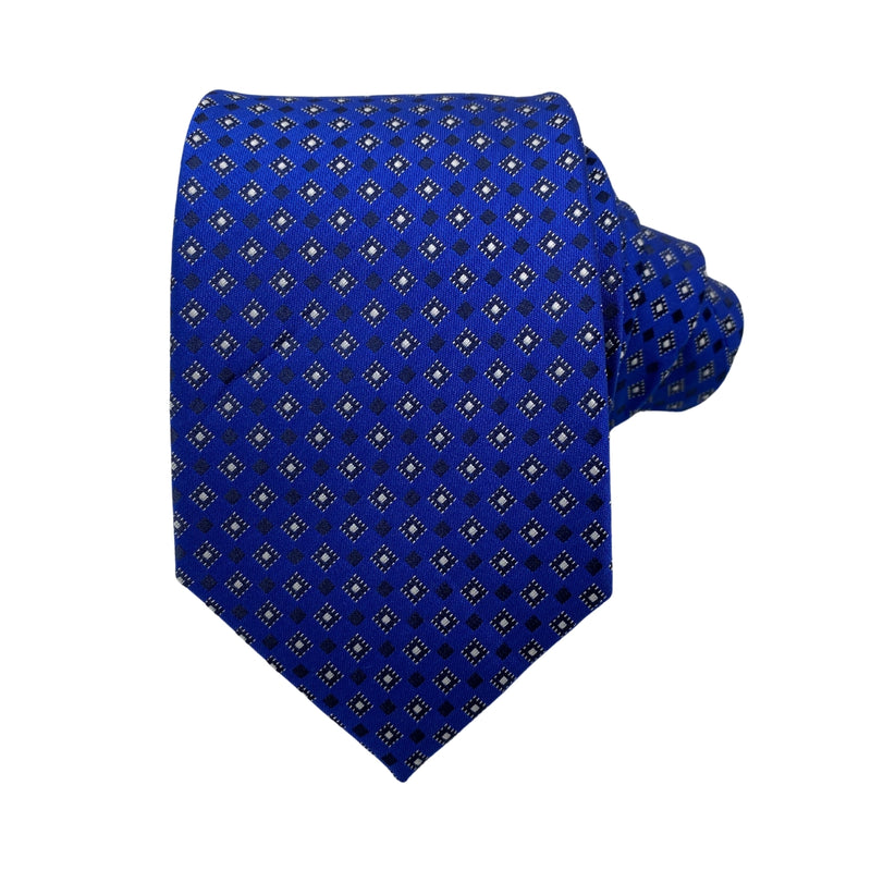 Men's Premium Blue Geometric Pattern Tie