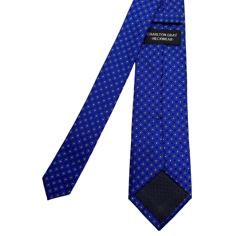 Men's Premium Blue Geometric Pattern Tie