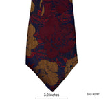 Taylor & Wright Men's Navy and Burgundy Floral Tie