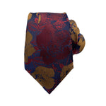Taylor & Wright Men's Navy and Burgundy Floral Tie