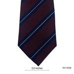 Taylor & Wright Men's Striped Tie – Burgundy & Navy Blue