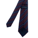 Taylor & Wright Men's Striped Tie – Burgundy & Navy Blue