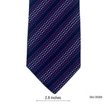 Men's Navy Blue Dotted Stripe Tie