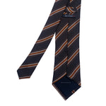 Men's Striped Tie – Brown, Black & White