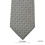 NEXT Men's Beige Geometric Tie – Brown Square Pattern