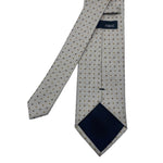 NEXT Men's Beige Geometric Tie – Brown Square Pattern