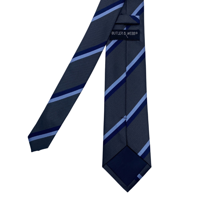 Men's Luxury Blue Striped Tie