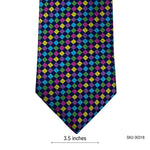 Men's Multicolor Geometric Tie – Vibrant Square Pattern