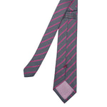 Jeff Banks Men's Striped Tie Pink & Houndstooth Pattern