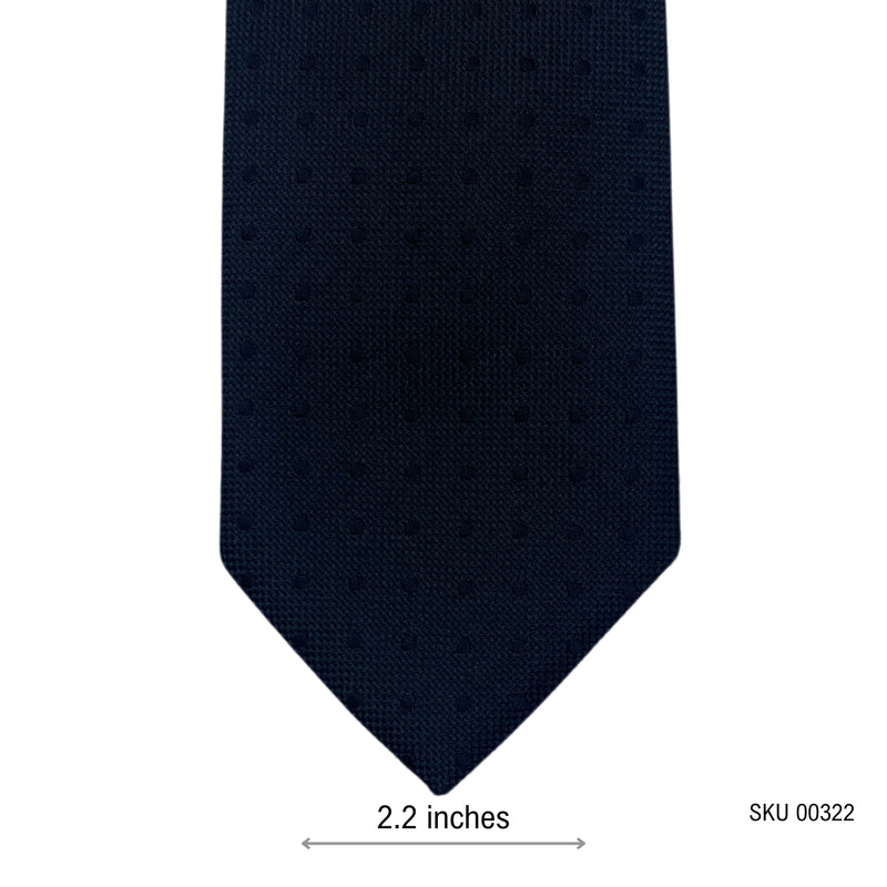 Deep Navy Dotted Pattern Men's Tie