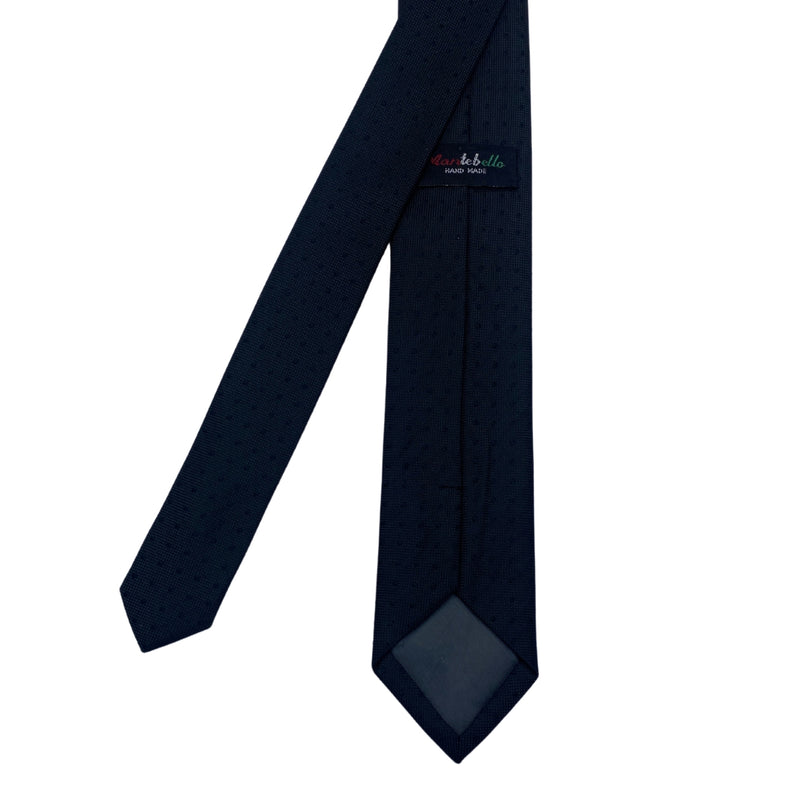 Deep Navy Dotted Pattern Men's Tie