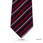 RAEL BROOK Men's Striped Tie – Red, Black & White