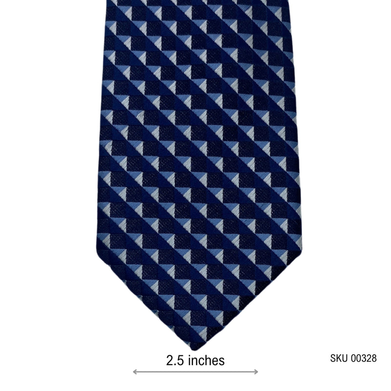 NEXT Men's Triangle Pattern Tie – Dark & Light Blue