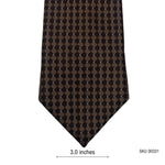 Men's Premium Silk Brown Checkered Tie