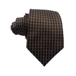Men's Premium Silk Brown Checkered Tie