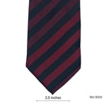 George Men's Red & Black Striped Tie
