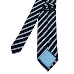 George Men's Navy & White Striped Tie