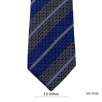 London Men's Silk Tie – Blue & Brown Plaid