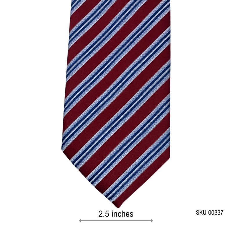 Men's Modern Red Striped Tie