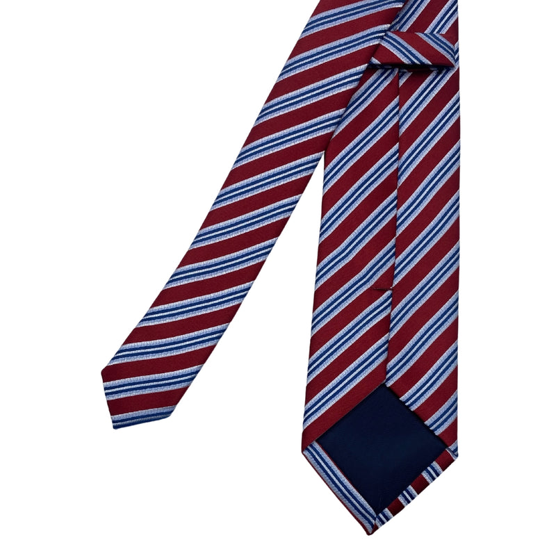 Men's Modern Red Striped Tie