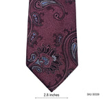 NEW YORK Men's Paisley Tie Maroon & Blue Pattern