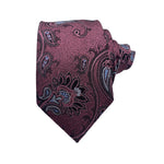 NEW YORK Men's Paisley Tie Maroon & Blue Pattern