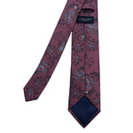 NEW YORK Men's Paisley Tie Maroon & Blue Pattern