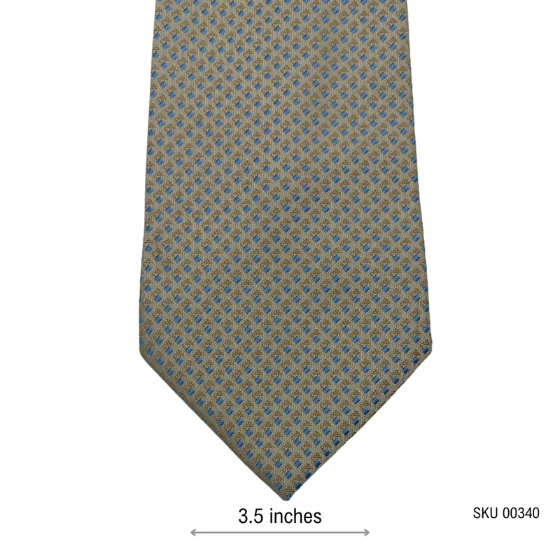 Men's Beige Diamond Pattern Tie