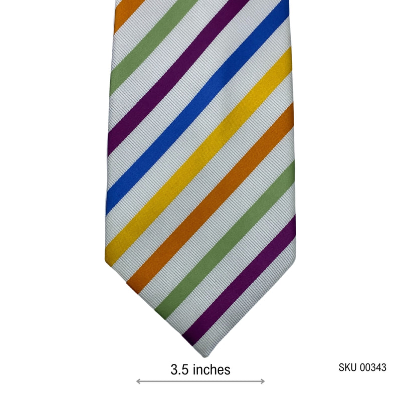 THOMAS NASH Men's Multicolor Striped Tie