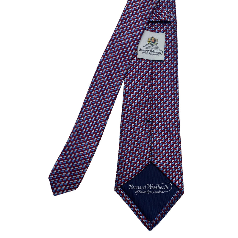 Bernard Weatherill Red & Blue Savile Row Men's Geometric Tie