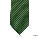 G2 Man Green Self Textured Striped Tie