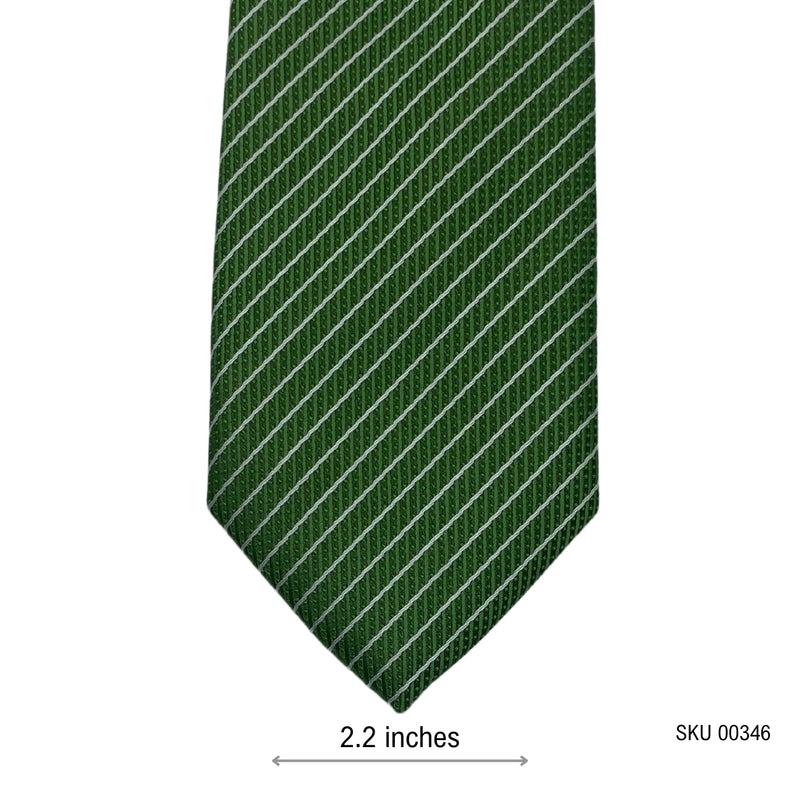G2 Man Green Self Textured Striped Tie