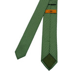 G2 Man Green Self Textured Striped Tie