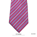 Greenwoods Pink & Blue Diagonal Pattern Striped Tie