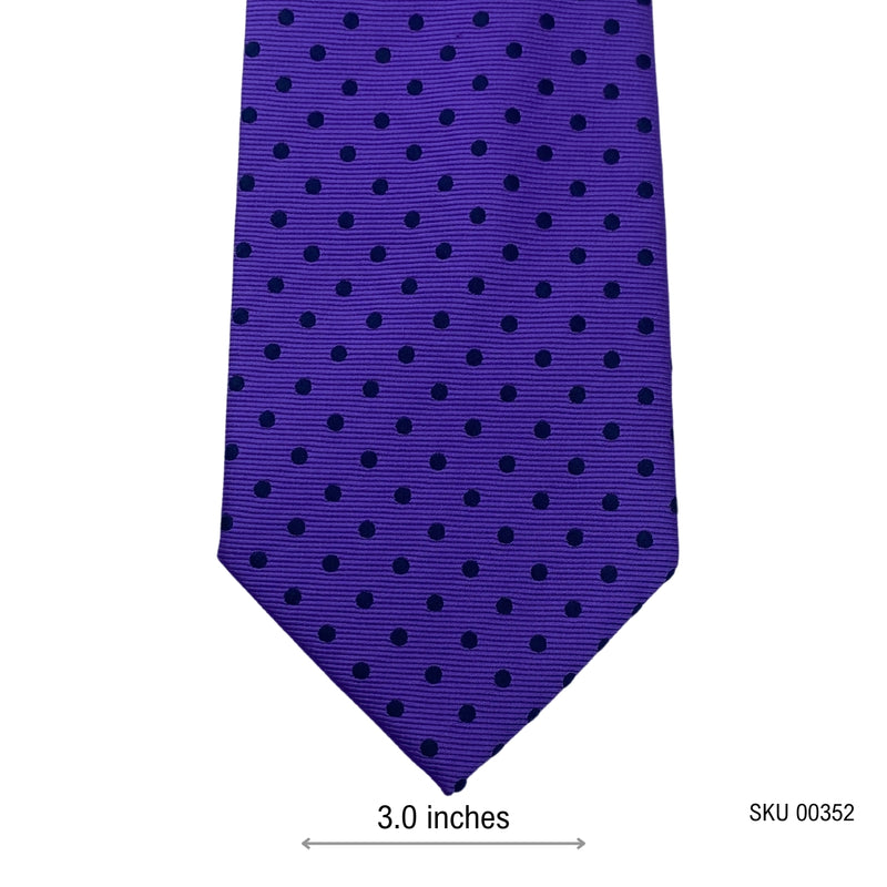 George Men's Purple Polka Dot Tie