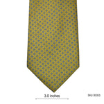 F&F Men's Yellow Geometric Tie Blue Dot Pattern