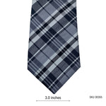 Taylor & Wright Men's Plaid Tie Navy & Light Blue Check Pattern