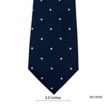 Textured Grid Weave Taylor & Wright Men's Navy Polka Dot Tie