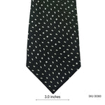 Men's Black Polka Dot Tie with White Oval Pattern