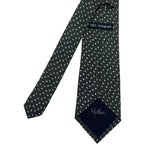 Men's Black Polka Dot Tie with White Oval Pattern