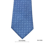 Men's Blue White Dot Pattern Geometric Tie