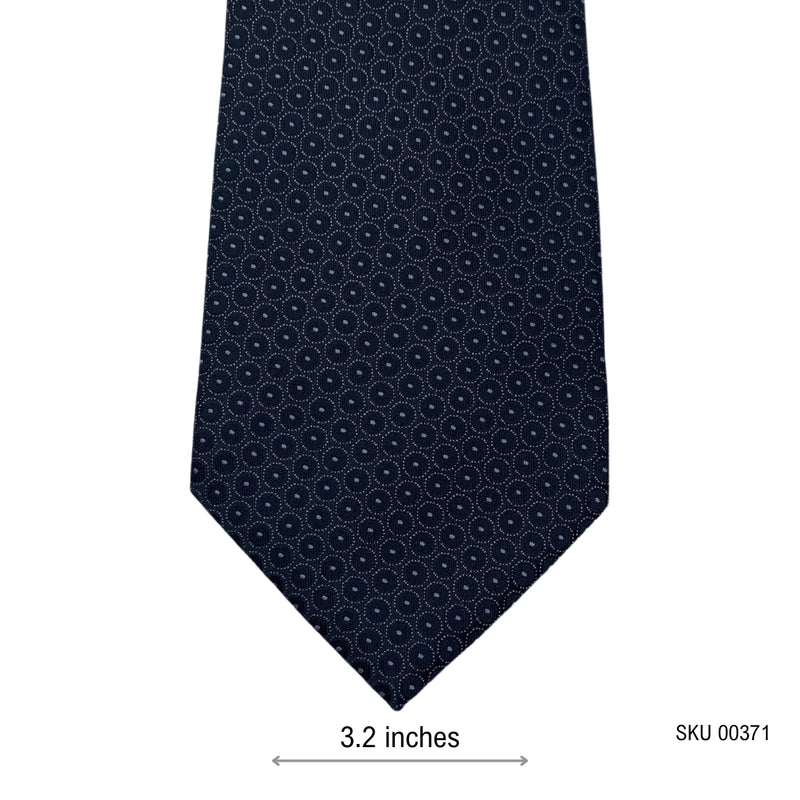 Men's Dark Subtle Circular Design Patterned Tie