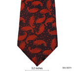 Men's Dark Paisley Red Teardrop Pattern Tie