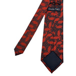 Men's Dark Paisley Red Teardrop Pattern Tie