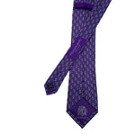 Men's Purple Geometric Pattern Diamond Tie