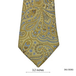 Men's Gold Elegant Floral Pattern Paisley Tie