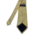 Men's Gold Elegant Floral Pattern Paisley Tie