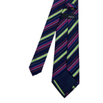 Men's Bold Diagonal Pattern Multicolor Striped Tie